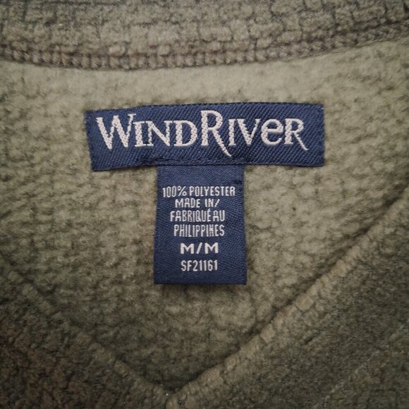 Wind River Men's Size Medium Fleeced Lined Olive Green Straight Fit Pullover - Picture 3 of 6